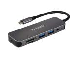 Описание и цена на USB Hub D-LINK DUB-2325 6-in-1 USB-C hub with HDMI/USB-PD/SD reader