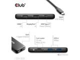 Club 3D USB-C 8in1-hub >DP1.4/HDMI2.0/USB-C/LAN 8K30Hz PD100W retail снимка №4 Club 3D USB-C 8in1-hub >DP1.4/HDMI2.0/USB-C/LAN 8K30Hz PD100W retail снимка №4
