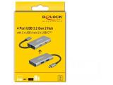 DeLock HUB USB 3.2Gen2 Type-C 2xType-A Bu 2xType-C Bu external, 63260 снимка №5 DeLock HUB USB 3.2Gen2 Type-C 2xType-A Bu 2xType-C Bu external, 63260 снимка №5