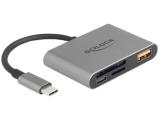 Нов модел кард рийдър DeLock USB-C Card Reader for SD and Micro SD memory cards, 91016