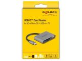 DeLock USB-C Card Reader for SD and Micro SD memory cards, 91016 снимка №3 DeLock USB-C Card Reader for SD and Micro SD memory cards, 91016 снимка №3