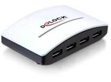 Описание и цена на USB Hub DeLock USB-HUB 4-Port USB3.0, white, with external power supply, 61762