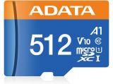 Описание и цена на Memory Card ADATA 512GB Premier microSDXC UHS-I Class10 V10 A1, AUSDX512GUICL10A1-RA1
