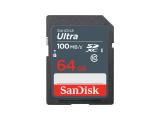 Описание и цена на Memory Card SanDisk 64GB Ultra SDXC Class 10 UHS-I U1 100 MB/s, SDSDUNR-064G-GN3IN