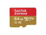 Flash ( флаш памет ) 64GB SanDisk Extreme MicroSDXC U3 V3 A2 incl. Adapter Флашка ( флаш памет ) SanDisk Extreme MicroSDXC U3 V3 A2 incl. Adapter
