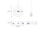 Orico HUB USB3.1 Type-C 4 port - 4 x USB3.0 White, Audio/Mic x 1 - YS4-C3-03-WH-BP снимка №2 Orico HUB USB3.1 Type-C 4 port - 4 x USB3.0 White, Audio/Mic x 1 - YS4-C3-03-WH-BP снимка №2