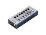 Orico USB3.0 HUB 7 port with Power Adapter, On/Off buttons, Aluminium - AT2U3-7AB-EU-GY снимка №2 Orico USB3.0 HUB 7 port with Power Adapter, On/Off buttons, Aluminium - AT2U3-7AB-EU-GY снимка №2