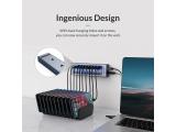 Orico USB3.0 HUB 7 port with Power Adapter, On/Off buttons, Aluminium - AT2U3-7AB-EU-GY снимка №4 Orico USB3.0 HUB 7 port with Power Adapter, On/Off buttons, Aluminium - AT2U3-7AB-EU-GY снимка №4