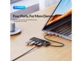 Orico USB3.1 HUB Type-C - 2 x USB3.0, 2 x USB-C - PAPW2AC-C3-05-BK-EP снимка №3 Orico USB3.1 HUB Type-C - 2 x USB3.0, 2 x USB-C - PAPW2AC-C3-05-BK-EP снимка №3