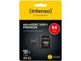 Intenso microSDXC UHS-I Premium retail 3423490 64GB снимка №2