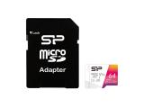 Описание и цена на Memory Card Silicon Power 64GB Elite Colorful microSDXC, Class 10, SD Adapter, SP064GBSTXBV1V20SP