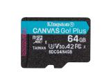 Описание и цена на Memory Card Kingston 64GB Canvas Go! Plus microSDXC A2 U3 V30 Card SDCG4/64GBSP