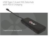 Club 3D USB Hub Type C > 4x USB Type C 10Gbps + 100W PD St/Bu retail, CSV-1548 снимка №2 Club 3D USB Hub Type C > 4x USB Type C 10Gbps + 100W PD St/Bu retail, CSV-1548 снимка №2