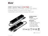 Club 3D CSV-1599 USB‑C 10Gbps 6‑in‑1 Hub HDMI 8K60Hz/4K120Hz USB‑A×2 RJ45 2.5G USB‑C×2 PD100W  снимка №2