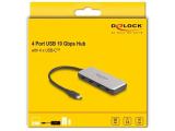 DeLock USB 10 Gbps USB Type-C Hub with 4x USB Type-C Female, 64261 снимка №4 DeLock USB 10 Gbps USB Type-C Hub with 4x USB Type-C Female, 64261 снимка №4