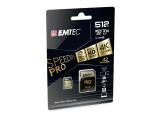 Emtec microSDXC UHS-I U3 V30 A2 SpeedIN Pro + Adapter, ECMSDM512GXC10SP 512GB снимка №2