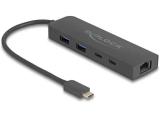 Описание и цена на USB Hub DeLock 10 Gbps USB Hub with 2.5 Gigabit LAN port and PD 85W, 64110