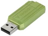 Flash ( флаш памет ) 64GB Verbatim Pin Stripe Eucalyptus Green Флашка ( флаш памет ) Verbatim Pin Stripe Eucalyptus Green