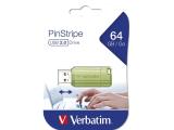 64GB Verbatim Pin Stripe Eucalyptus Green снимка №3 Verbatim Pin Stripe Eucalyptus Green 64GB снимка №3