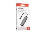 Verbatim USB-C Essentials Multiport HUB 4-Port, 32155 снимка №3 Verbatim USB-C Essentials Multiport HUB 4-Port, 32155 снимка №3