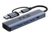 Flash ( флаш памет ) INCA 5-Port Hub IUTP-5T USB-C/A->3xUSB-A3.0/RJ45 5Gbit/s large Флашка ( флаш памет ) INCA 5-Port Hub IUTP-5T USB-C/A->3xUSB-A3.0/RJ45 5Gbit/s large