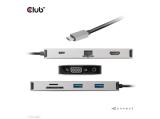 Club 3D CSV-1594 USB‑C 5Gbps 9‑in‑1 Hub HDMI 4K60Hz VGA USB‑A×2 RJ45 SD/MicroSD USB‑C Female  снимка №5
