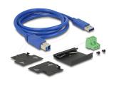 DeLock External Industry Hub 4 x USB 5 Gbps Type-A with 20 kV ESD protection, 63309  снимка №4