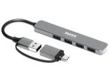 Port USB-C Hub 4 3.0 5Gbps Splitter Adapter Grey, 900161 снимка №2 Port USB-C Hub 4 3.0 5Gbps Splitter Adapter Grey, 900161 снимка №2