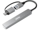 Port USB-C Hub 4 3.0 5Gbps Splitter Adapter Grey, 900161 снимка №3 Port USB-C Hub 4 3.0 5Gbps Splitter Adapter Grey, 900161 снимка №3