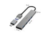 Hama USB хъб, 4 порта, USB 3.2 Gen 1, 5 Gbit/s, ултратънък, вкл. USB-C адаптер, 200141 снимка №5 Hama USB хъб, 4 порта, USB 3.2 Gen 1, 5 Gbit/s, ултратънък, вкл. USB-C адаптер, 200141 снимка №5