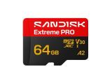 Описание и цена на Memory Card SanDisk 64GB Extreme PRO microSDXC UHS-I V30, SDSQXCU-064G-GS6MA