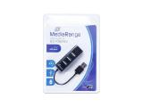 MediaRange USB Hub 4-Port USB 2.0 External Black, MRCS502 снимка №2 MediaRange USB Hub 4-Port USB 2.0 External Black, MRCS502 снимка №2