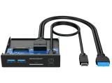 Флаш памет GrauGear USB Hub + Card Reader Multi Front Panel, Type-C USB retail, G-MP01CR. Цена и спецификации.