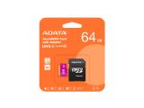 ADATA microSDXC UHS-I U1 Class 10 + Adapter 64GB снимка №2