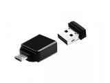 Флашка ( флаш памет ) Verbatim Nano USB Flash Drive with USB OTG Micro Adapter - Black