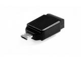 Verbatim Nano USB Flash Drive with USB OTG Micro Adapter - Black 16GB снимка №2