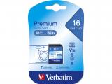 Описание и цена на Memory Card Verbatim 16GB Premium U1 SDHC Class 10
