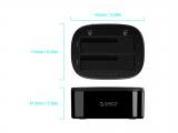 Orico Storage - HDD/SSD Dock - 2 BAY Clone 2.5/3.5 USB3.0 6228US3-C-EU-BK аксесоари докинг станция снимка №3