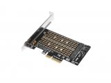 Makki M2 SSD NVMe+SATA (M-key+B-key) to PCI Express 3.0 4x adapter аксесоари преходник/адаптер за монтаж снимка №3