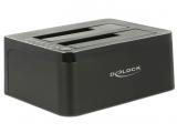 Описание и цена на докинг станция  DeLock USB 3.0 Dual Docking Station for 2 x SATA HDD / SSD with Clone Function