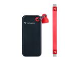 Verbatim Pocket SSD black/red, 32196 твърд диск външен снимка №2 Verbatim Pocket SSD black/red, 32196 твърд диск външен снимка №2