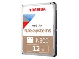 Твърд диск 12TB (12000GB) Toshiba NAS N300 HDWG51CUZSVA bulk SATA 3 (6Gb/s) мрежов
