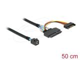 Нов продукт в секция HDD кабел  Delock Cable SFF-8643 male > U.2 SFF-8639 female + SATA power connector 50 cm, 84819