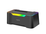 Описание и цена на докинг станция LogiLink Docking station, 1 port, USB-C 3.2 Gen 1, 2.5 and 3.5 SATA HDD/SSD, RGB lighting, black, QP0035