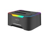 Описание и цена на докинг станция LogiLink Dual docking station, 2 ports, USB-C 3.2 Gen 1, 2.5 and 3.5, offline clone, black, QP0036