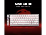 Madlions Professional Gaming Mechanical Keyboard MAD 60 HE RGB 1K Magnetic Amber Pro Switches White USB мултимедийна снимка №2 Madlions Professional Gaming Mechanical Keyboard MAD 60 HE RGB 1K Magnetic Amber Pro Switches White USB мултимедийна снимка №2
