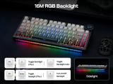 Ajazz Wireless Gaming Mechanical Keyboard AK820 V2 PRO White peach Switch White Bluetooth or USB безжична  мултимедийна  снимка №6