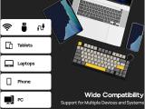 Ajazz Wireless Gaming Mechanical Keyboard AK820 V2 PRO White peach Switch Black Bluetooth or USB безжична  мултимедийна  снимка №6