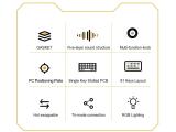 Aula Wireless Gaming Mechanical Keyboard AU75 Bloomfield Switch US Turmeric yellow Bluetooth or USB безжична мултимедийна снимка №3 Aula Wireless Gaming Mechanical Keyboard AU75 Bloomfield Switch US Turmeric yellow Bluetooth or USB безжична мултимедийна снимка №3