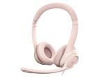 Описание и цена на жични Logitech H390 Corded Headset, Rose 981-001281 